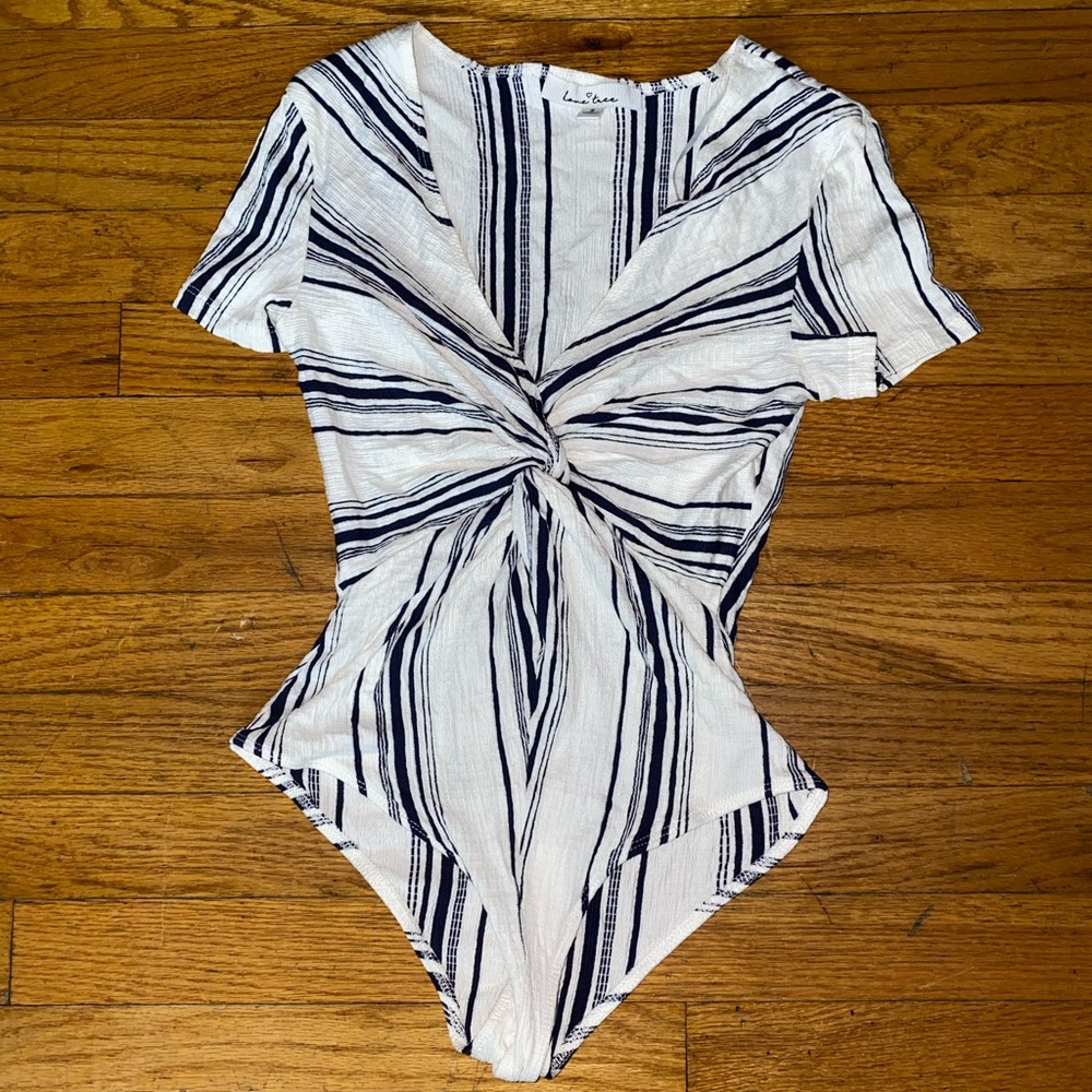 White striped bodysuit